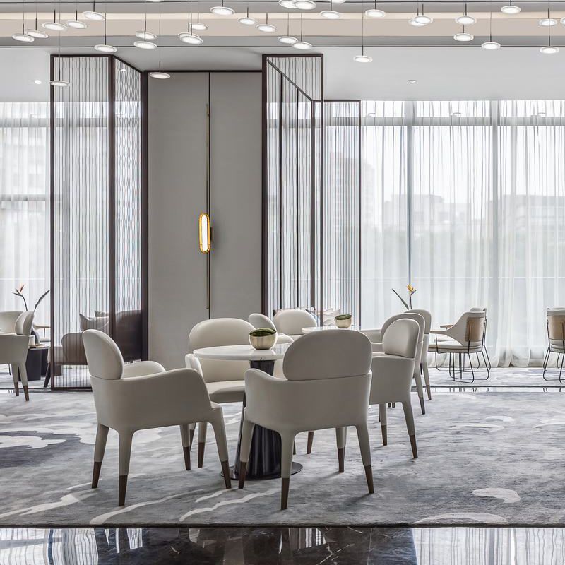 Leather Parsons Arm Chair Indoor Dining Chair for Dining Room