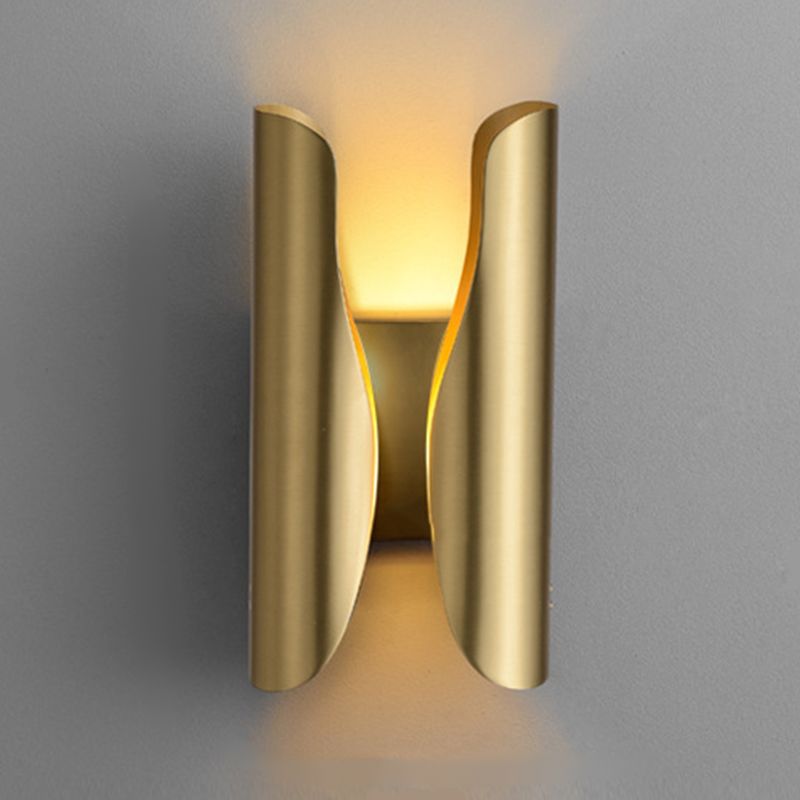 Metal Curved Wall Lighting Modern Style 2 Lights Wall Lighting Fixtures