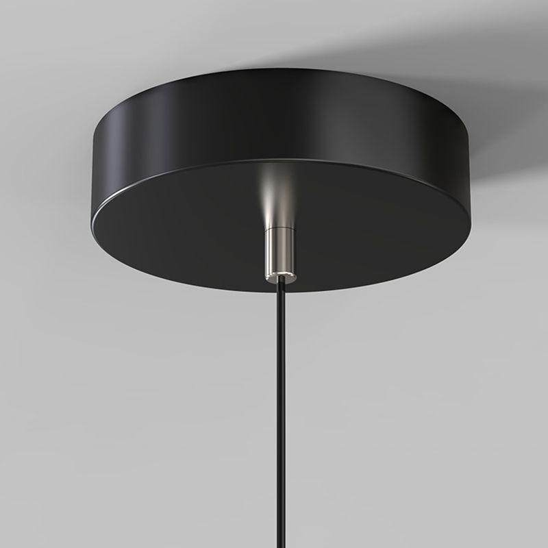 Minimalist Linear Pendant Lighting, Rectangular Shade Hanging Light for Bedroom