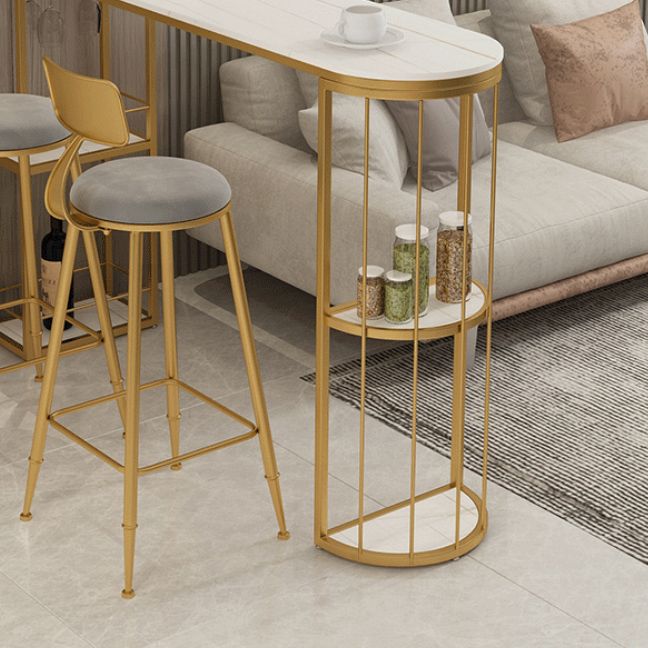 Glam Oval Bar Table and Stools 1/2/3 Pieces Bar Pub Table Set