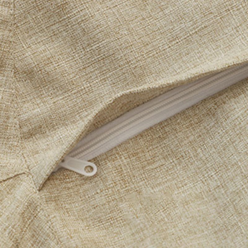 Linen Barrel Accent Chair Armless Round Chair with Ottomans for Living Room