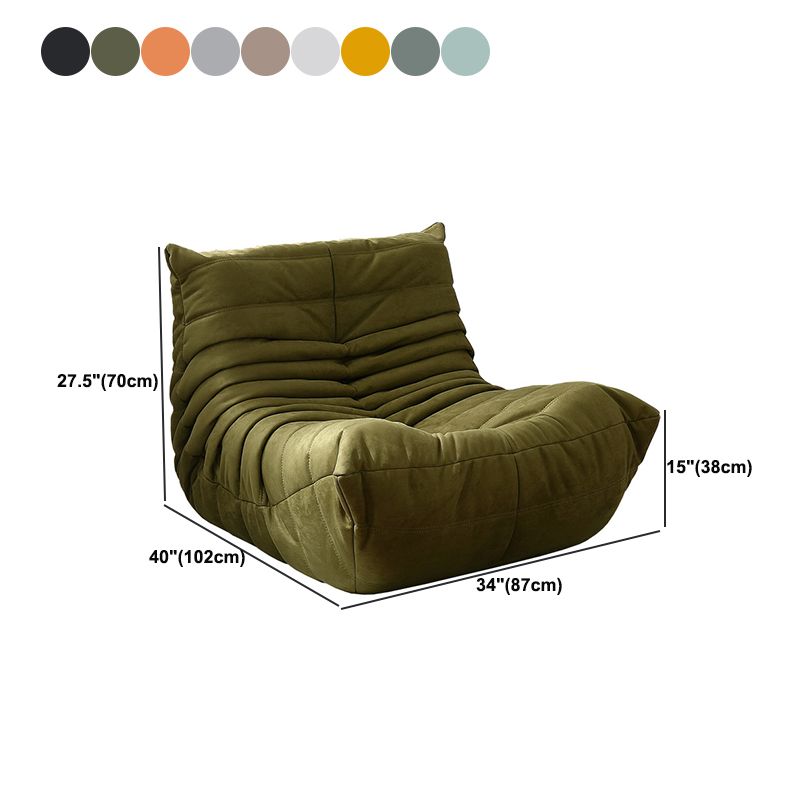 Modern Style Deerskin Velvet without HandrailsParsons Chair with Fixed Backrest