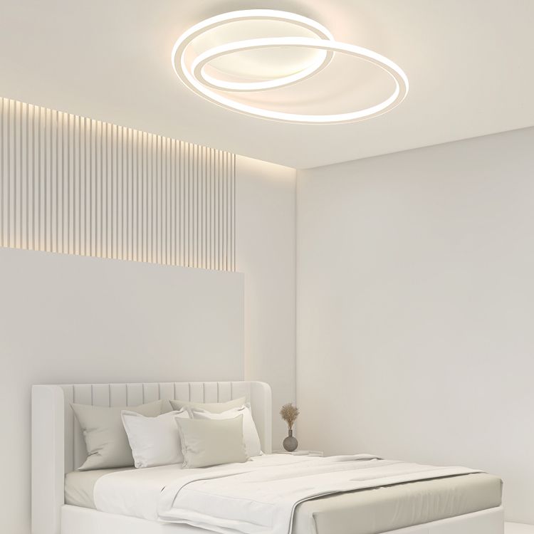Linear Shape Ceiling Fixture Modern Style Metal 1 Light Ceiling Mounted Light