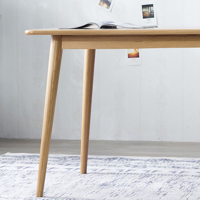 Rechthoek witte eiken vaste houten tafel moderne eettafel met 4 poten voor restaurant