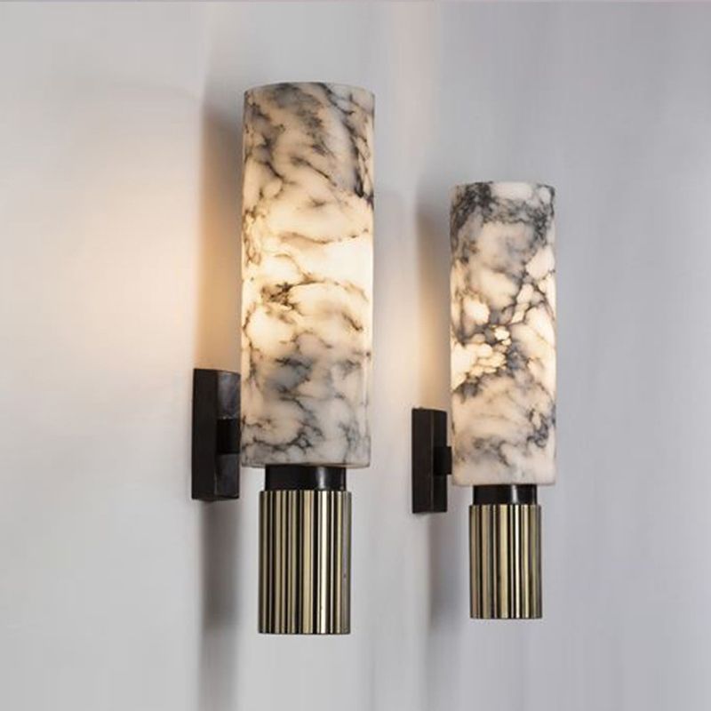 Single Modern Golden Wall Mounted Sconce LED Shaded Wall Light for Bedroom