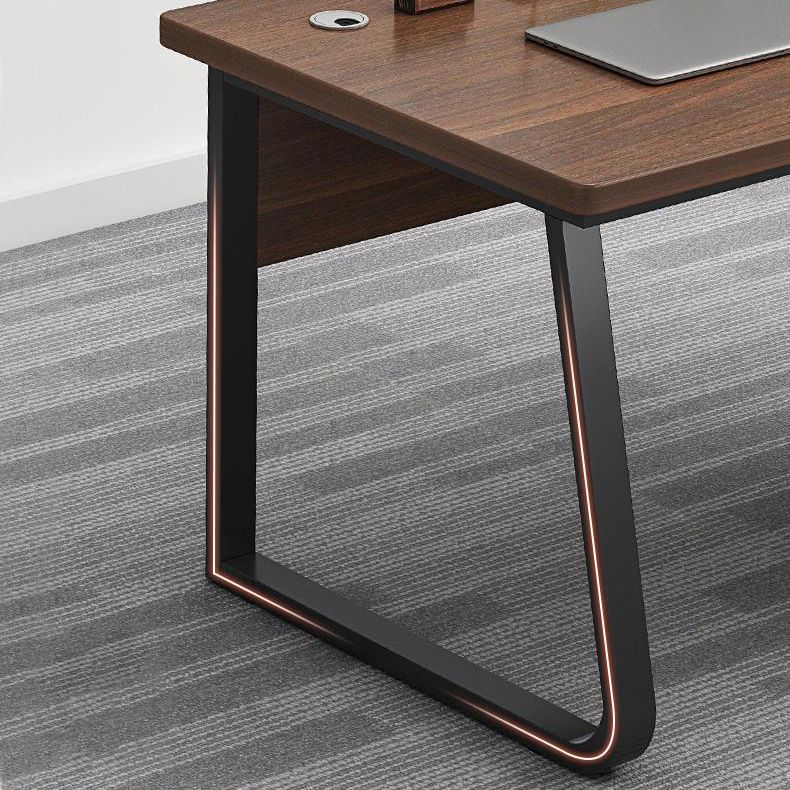 29.53" H Industrial Office Desk Antique Finish Computer Desk