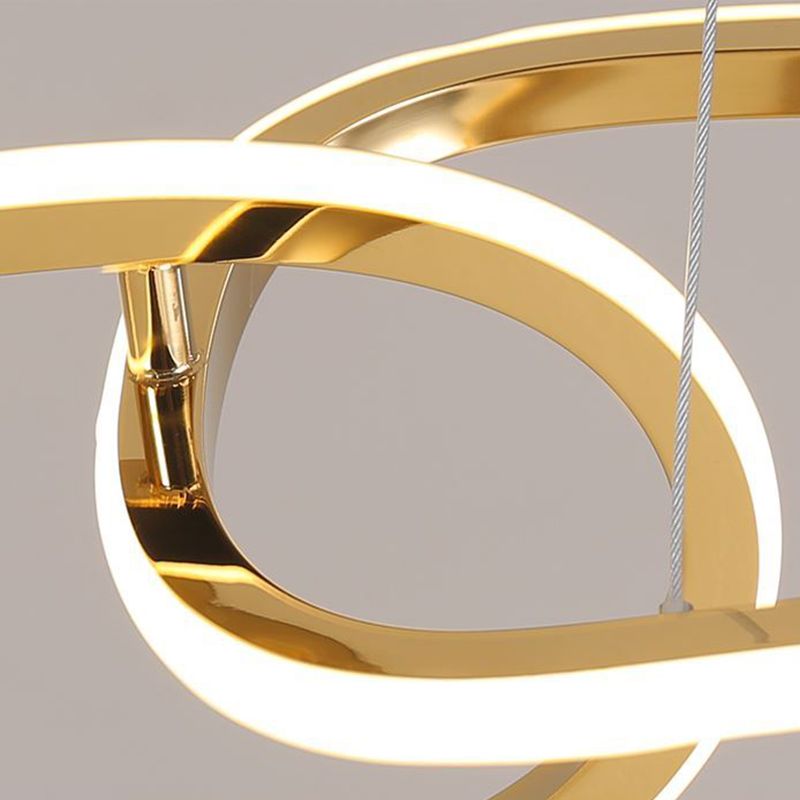 Illuminazione a sospensione lineare metallica moderna lampadario isola illuminazione