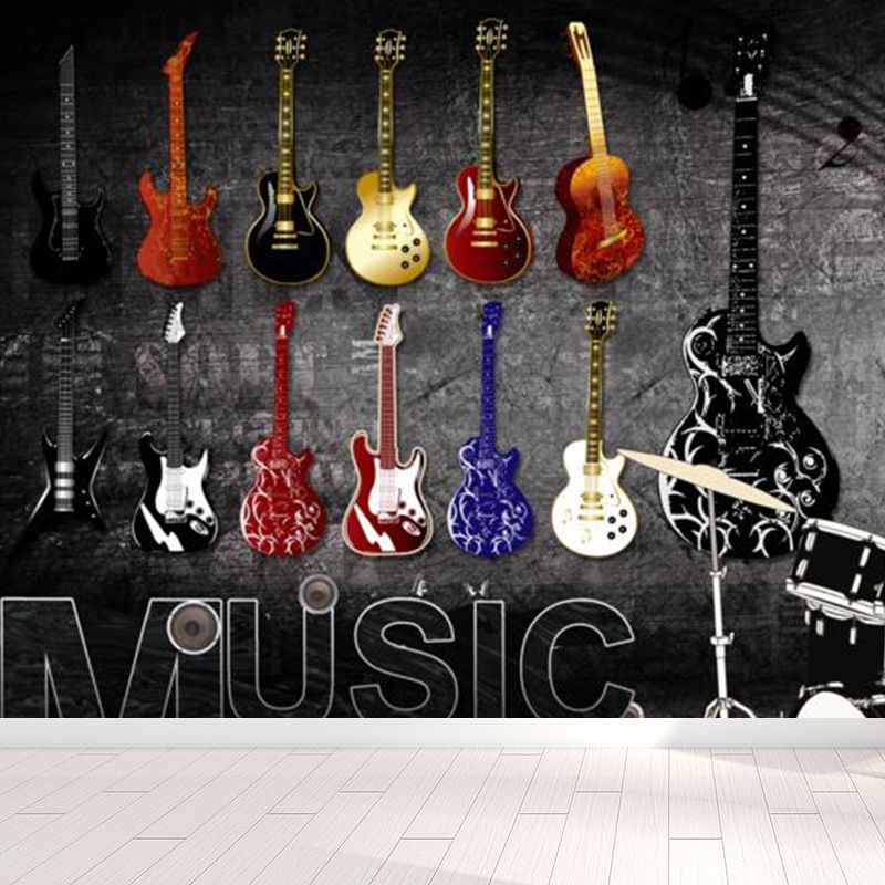 Fancy Graffiti Pattern Mural Wallpaper Contemporary Non-Woven Material Wall Covering