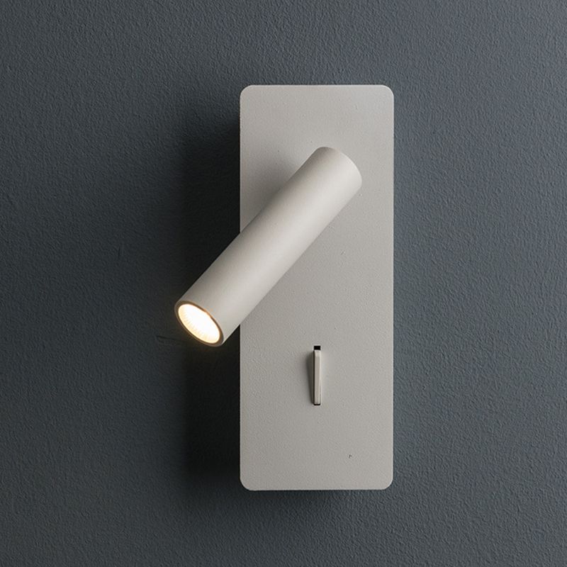 Aluminium Rechteckige LED -Wandlampe im modernen prägnanten Stil Eisenlesen Wandleuchten für Schlafzimmer