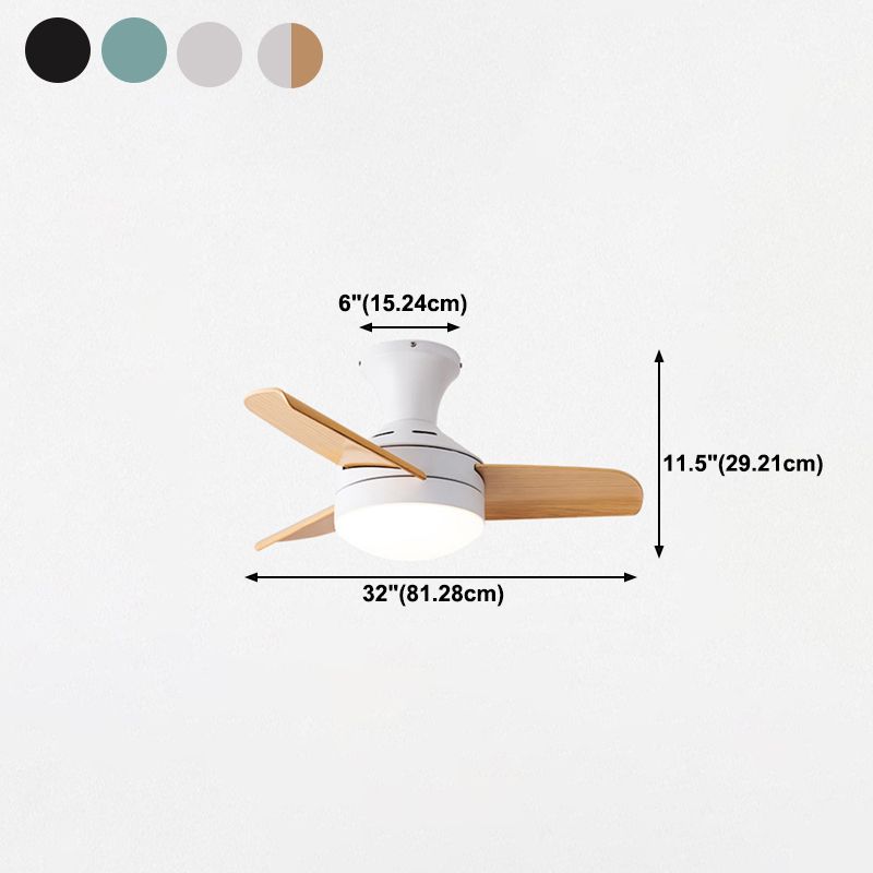 Lampada a ventola del soffitto in stile moderno in metallo a controproteggio a sfioramento della luce