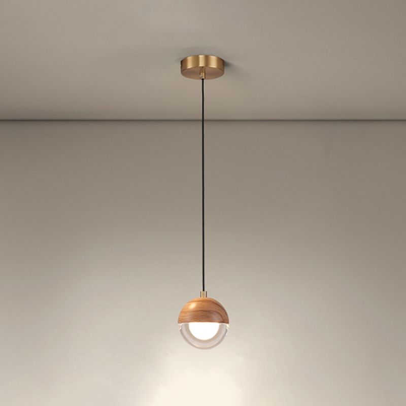 Dining Room Wood Hanging Ceiling Light Modern Ceiling Pendant Light with 1 Light
