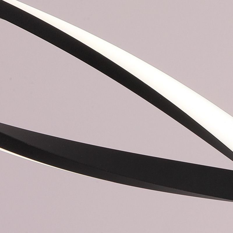 2-Lights Linear Island Light Nordic Aluminum LED Island Pendant for Living Room