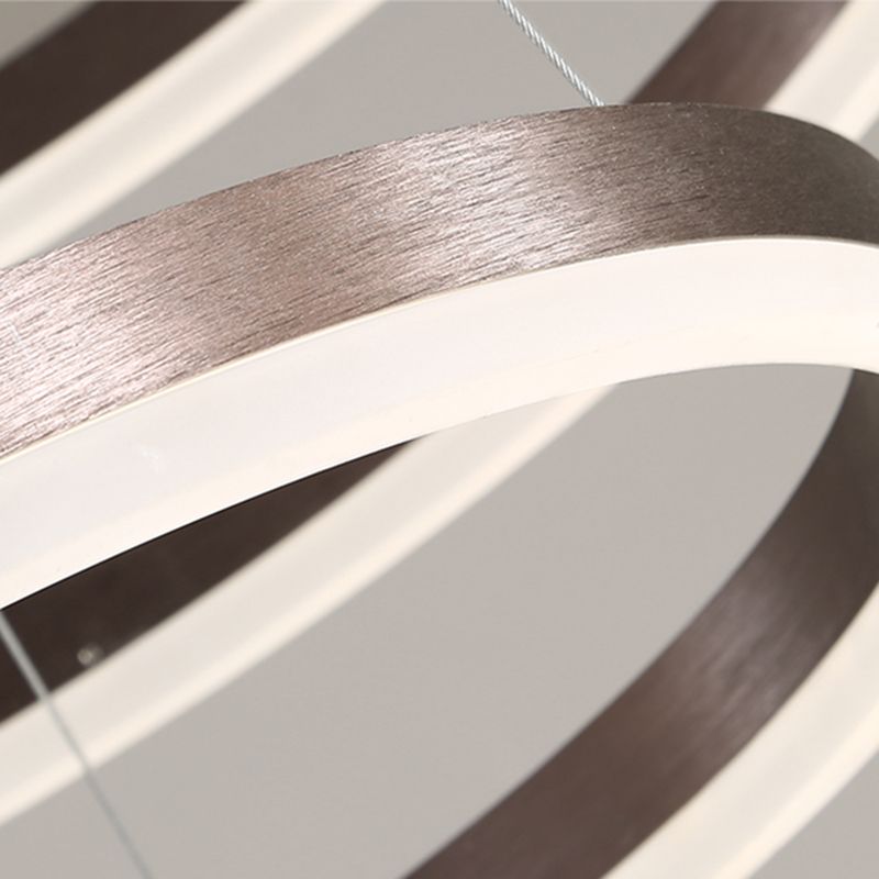 Zeitgenössische mehrschichtige Deckenhänge hängendes leichte geometrische Deckenleuchte für Esszimmer