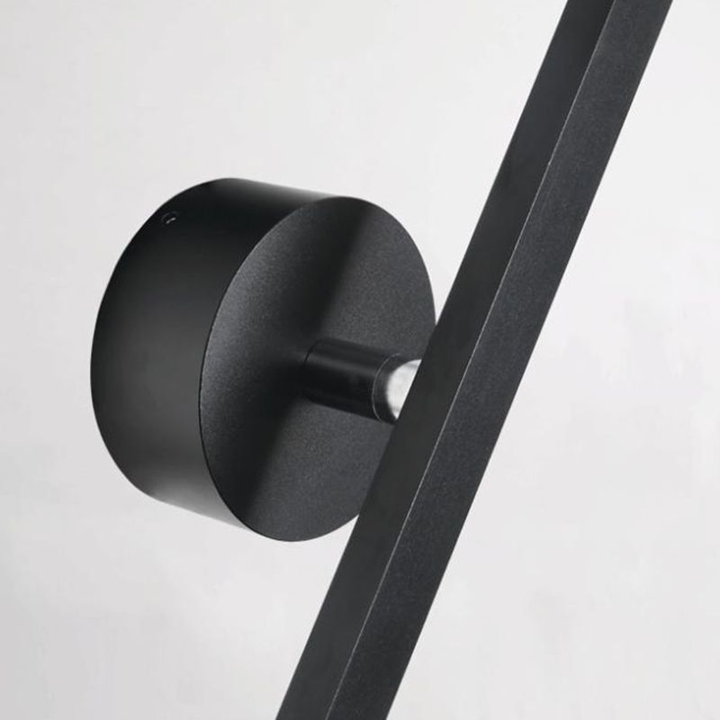 Zeitgenössischer Stil gerade Wandleuchten Metall 1 Leuchtet LED Wandhalterung in Schwarz