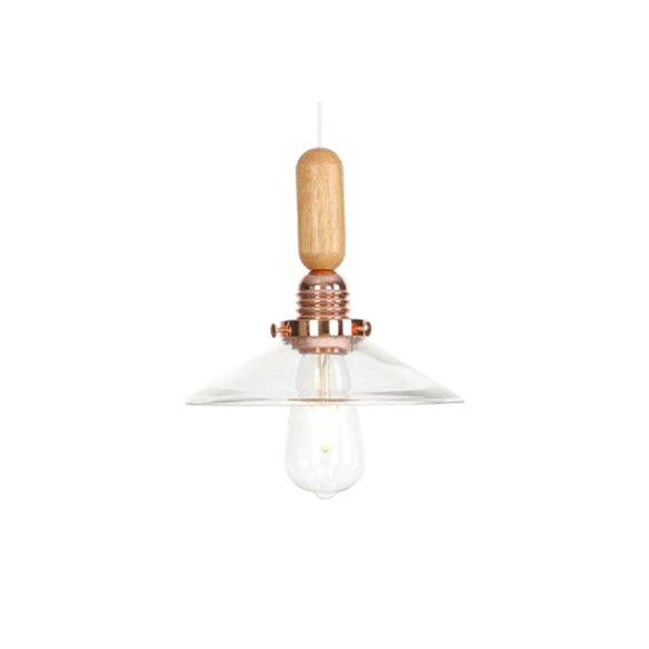 Globe/Cone/Small Bell Pendant Lighting Vintage Clear Glass 1 Licht Roségoud/Chrome hangende lamp met verstelbaar koord
