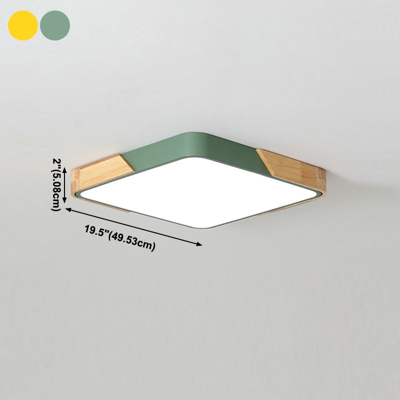 Geometrie Vorm LED-plafondlamp Modern Macaroon Acryl 1-lichts Inbouw voor slaapkamer