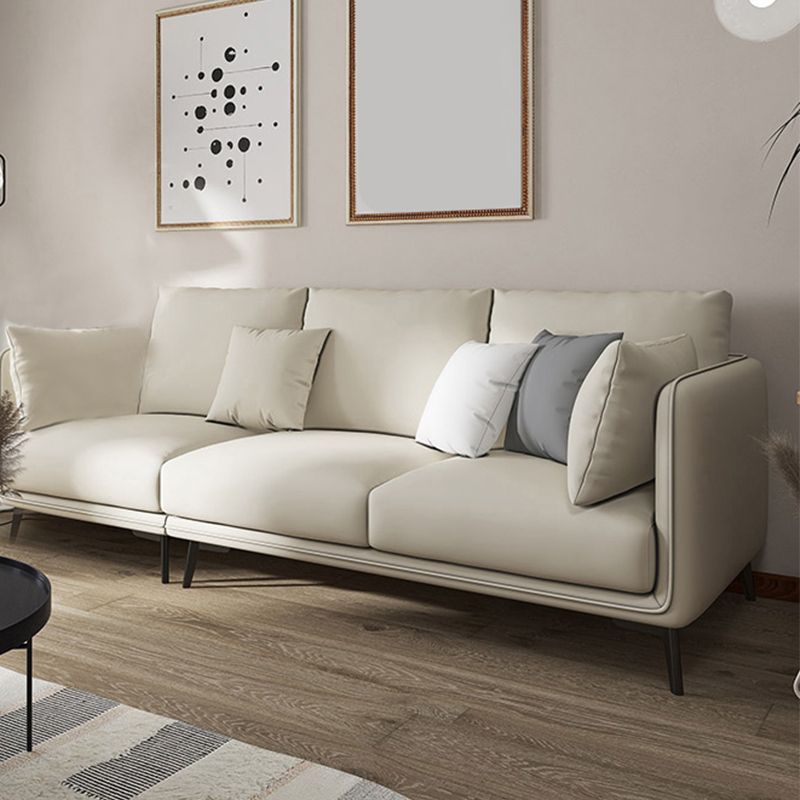Glam Cushions Standard Pillow Top Arm 3-seater Faux Leather Sofa