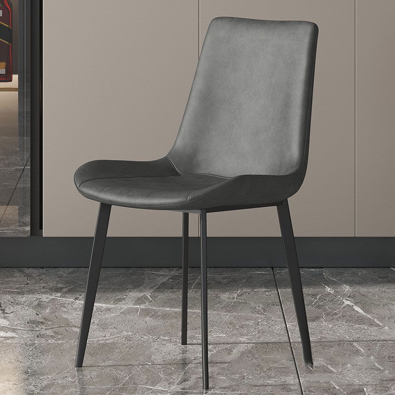 Solid Back Side Chair Industrial Dining Room Chair for Dining Room