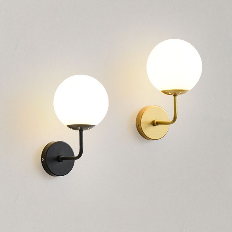 Modern Style Orb Wall Light Sconces Glass 1 Light Wall Lighting Ideas