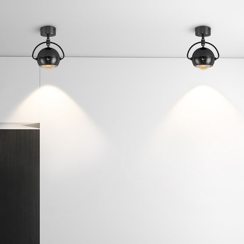 Modernism Wall Sconce Black Globe Sconce Lighting with Metal for Bedroom