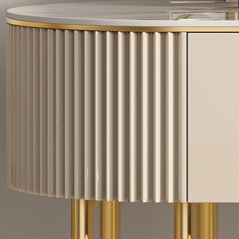 White Vanity, 30.71" High Stone Vanity Set with Stool, 2/4 Drawers Dresser