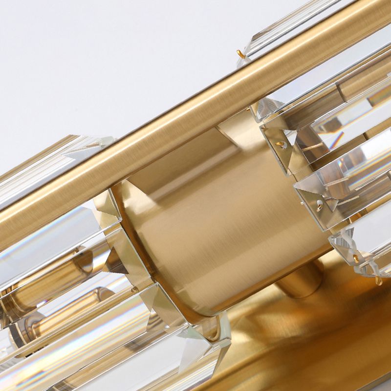 Nordic Style Wall Mount Light Crystal Cylinder Shape Wall Lamp for Bedroom