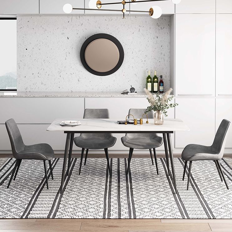 Rectangle Stone Home Furniture Industrial Style Dining Room Collection