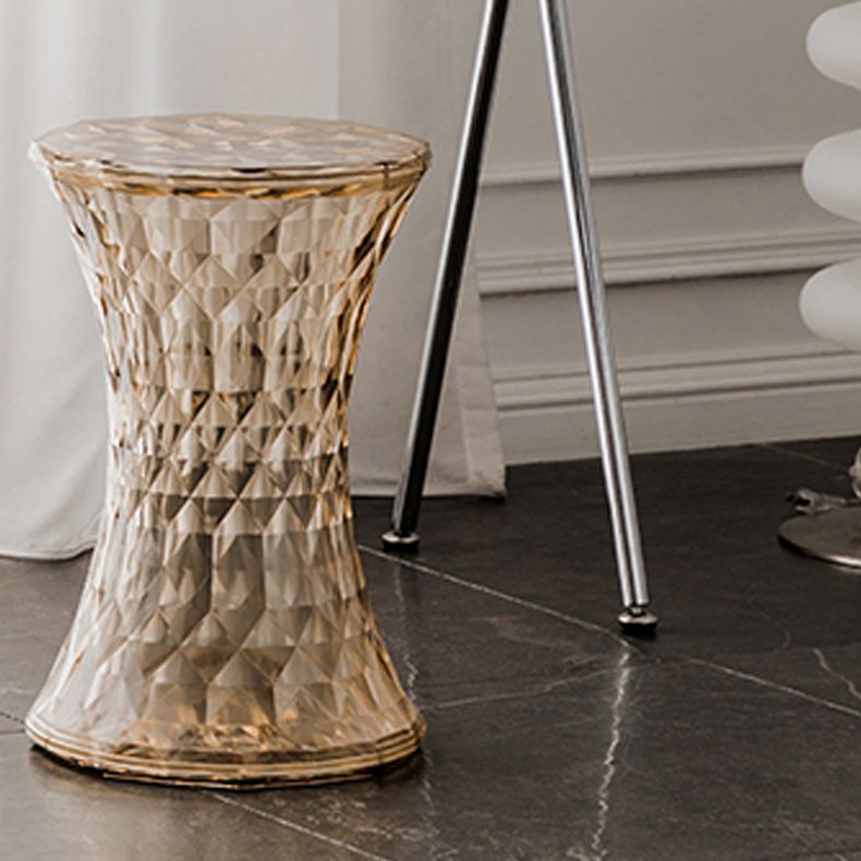 Contemporary 19" Tall Side End Table Plastic Round Side End Table