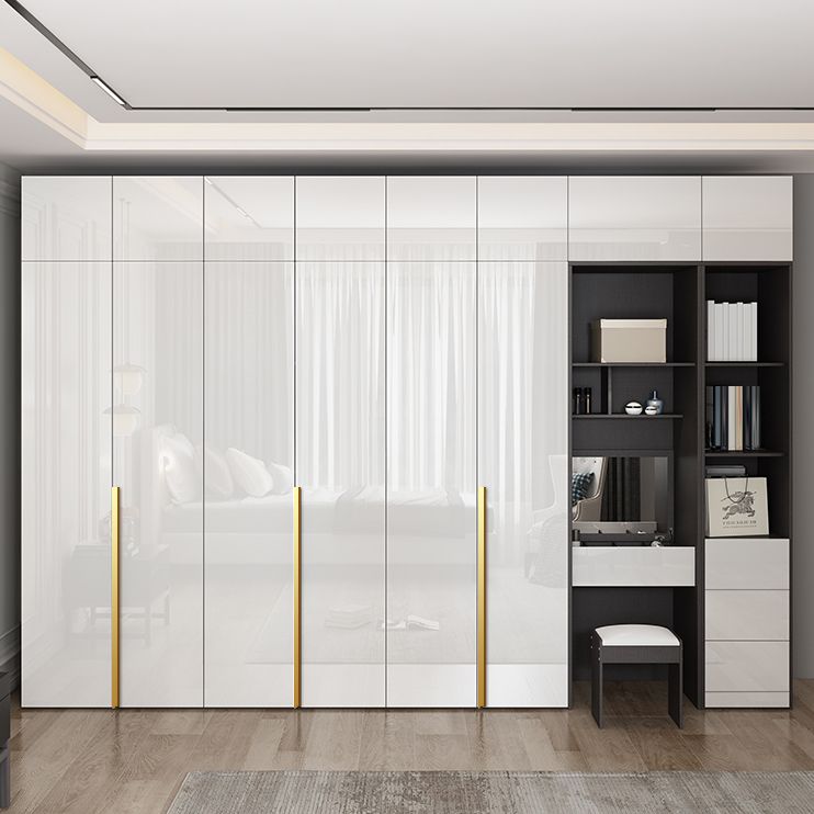 Engineered Wood Wardrobe Cabinet Hinged Modern Wardrobe Armoire