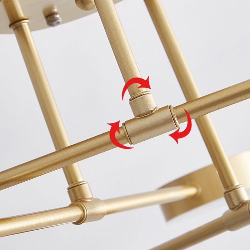 Luci cilindriche del lampadario cilindrico in metallo moderno a 6 luci a pendente