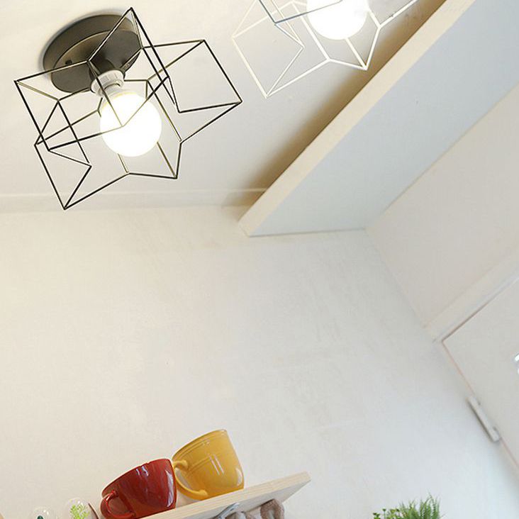 Metal Star Ceiling Light Fixture Minimalist Aisle Ceiling Mount Light Fixture