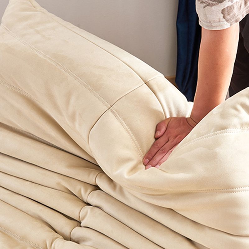 Modern Sewn Pillow Back Chair Solid Color Upholstered Armless Chair