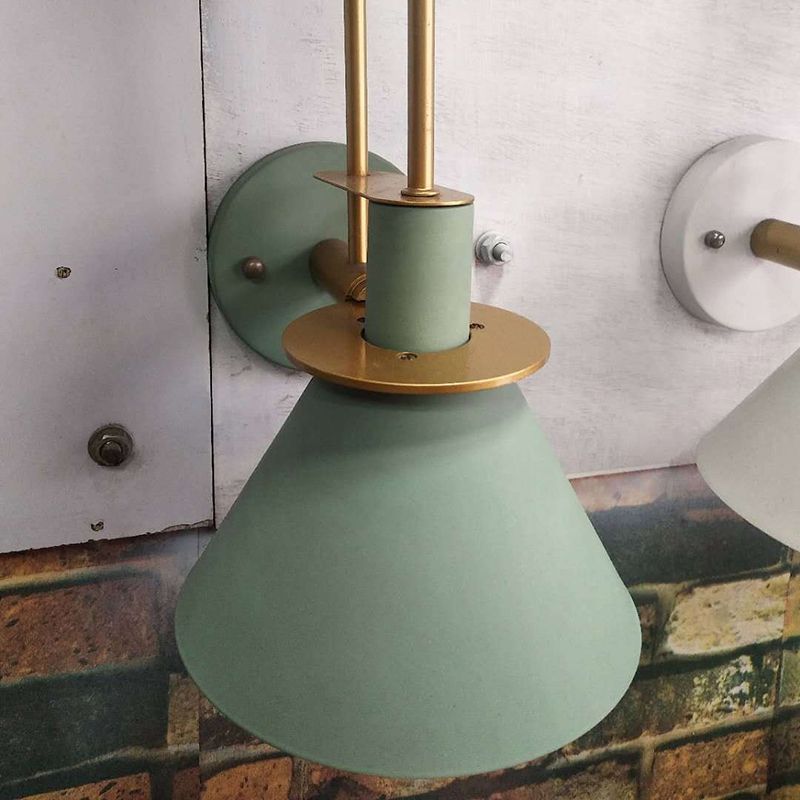 Macaroon -stijl wandbevestiging verlichtingsarmatuur metalen kleurrijk sconce licht voor hotel slaapkamer