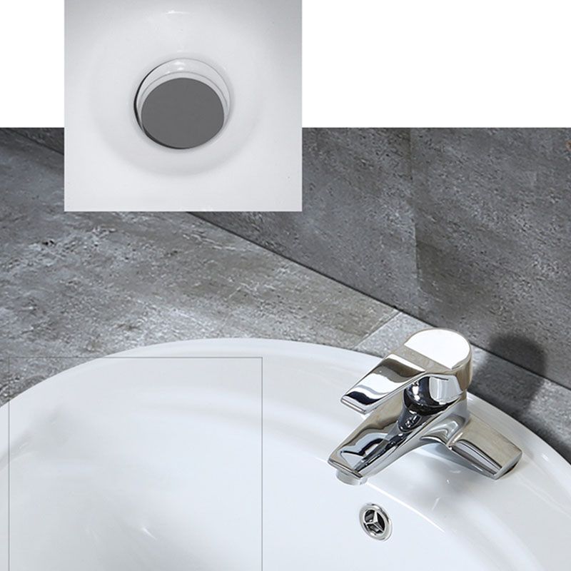 Classical Basin Sink Solid Color Porcelain Bathroom Sink in White