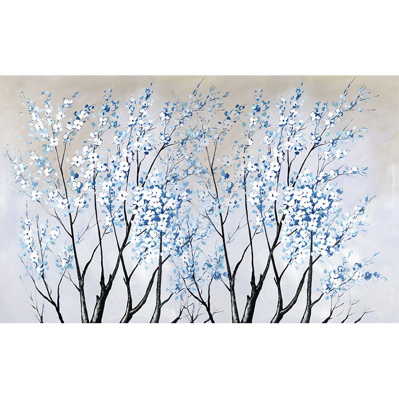 Big Photography Sakura Blossoms Mural Wallpaper Guest Room Decorative Wall Art in Soft Color, Made to Measure