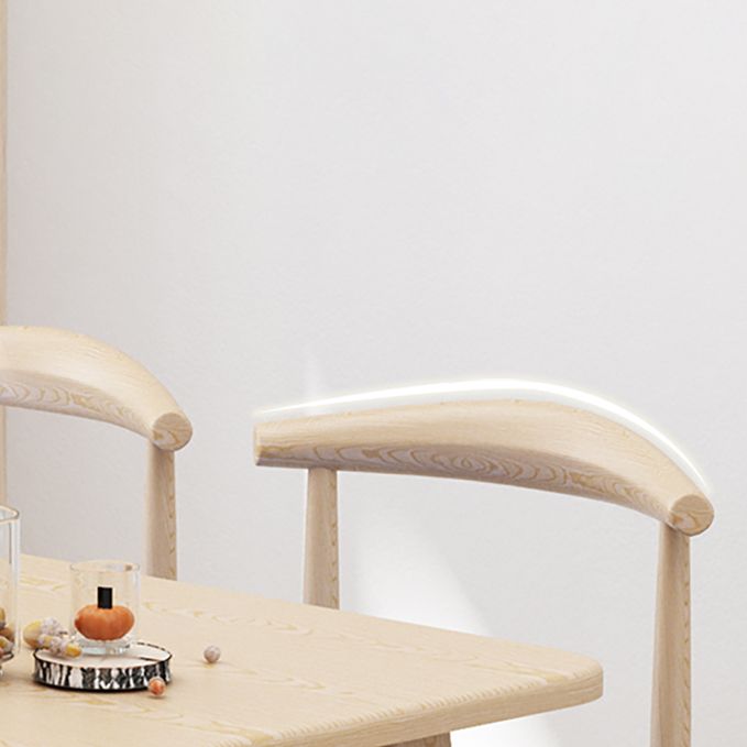 Modern Wood Top Rectangle Shape Dining Furniture 4 Wood Legs Table for Dining Room Furniture