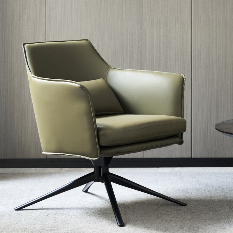 Modern Barrel Accent Chair Spider Solid Color Barrel Chair for Living Room