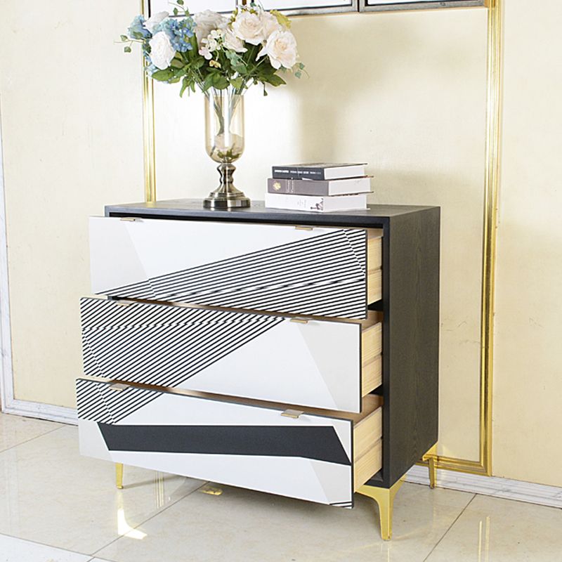 15.6-inch W Solid Wood Storage Chest Classic Glam Dresser with 3/5/6 Drawers