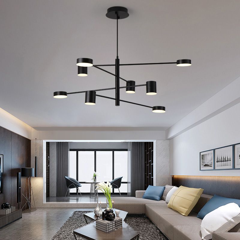 Moderne stijl LED kroonluchter licht Multi Light Metal hanglamp voor woonkamer
