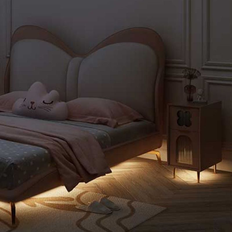 Solid Wood Drawer Storage Night Table Modernism Bed Nightstand