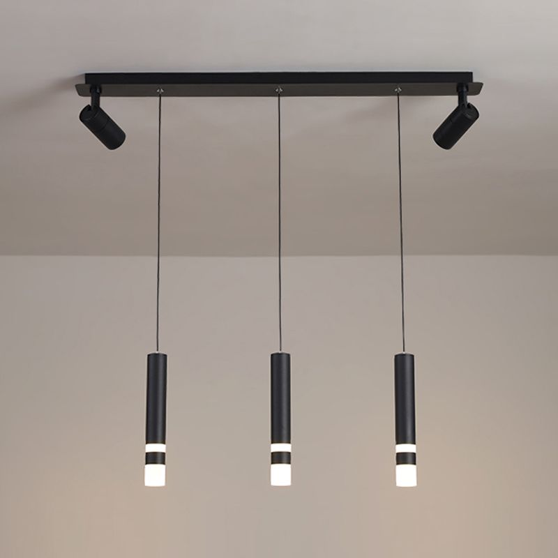 Modern Cylindrical Pendant Light Simple Chandelier Light Fixture for Dining Room