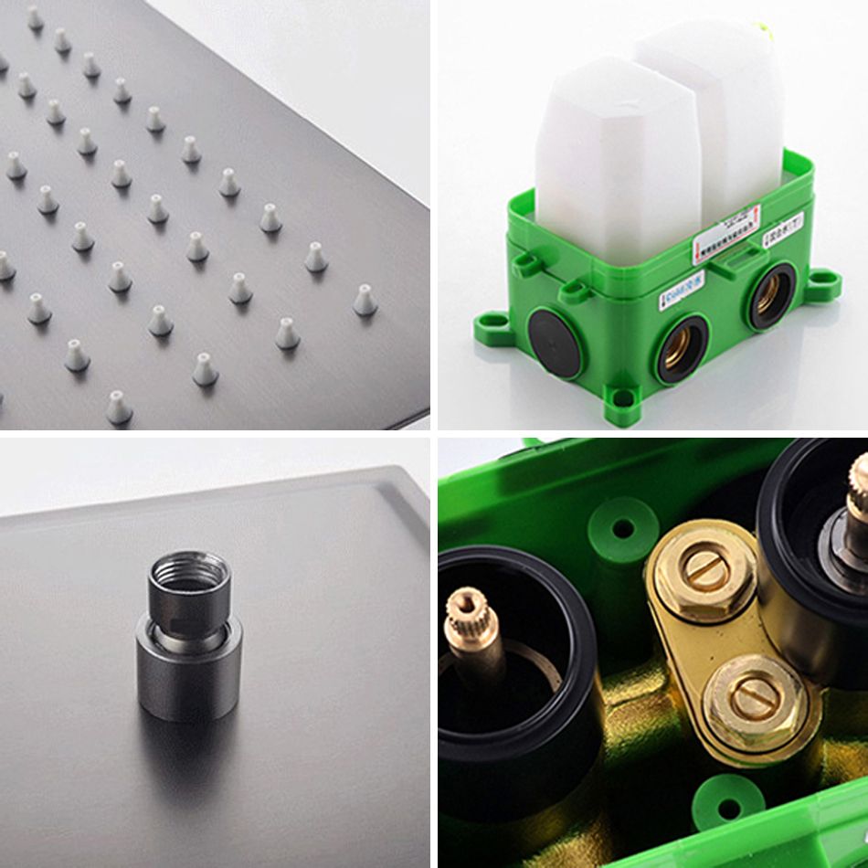 Modern Shower System Brass Adjustable Shower Head Temperature Control Shower Faucet