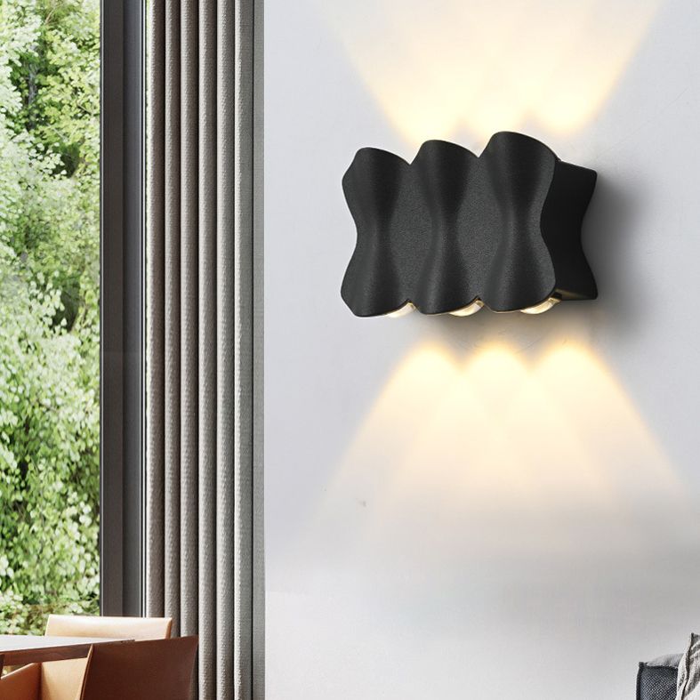 Matte Black Metal Simplicidad LED LECH LEAP LECHE MODERNA DEL ALTO MODERNO LUCHAS DE ACONCE