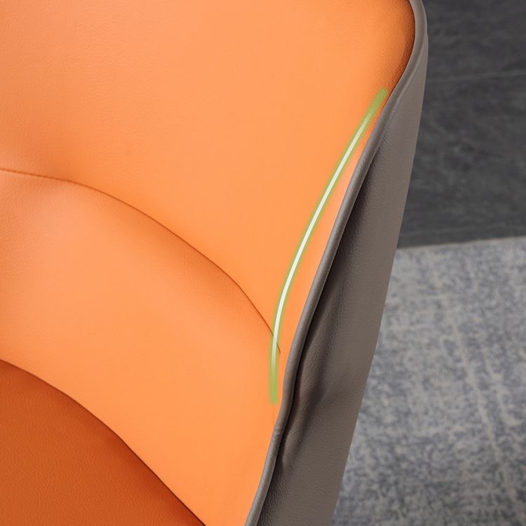Esszimmerstühle aus Leder im minimalistischen Stil, Esszimmerstühle mit Ohrensessel (2er-Set)