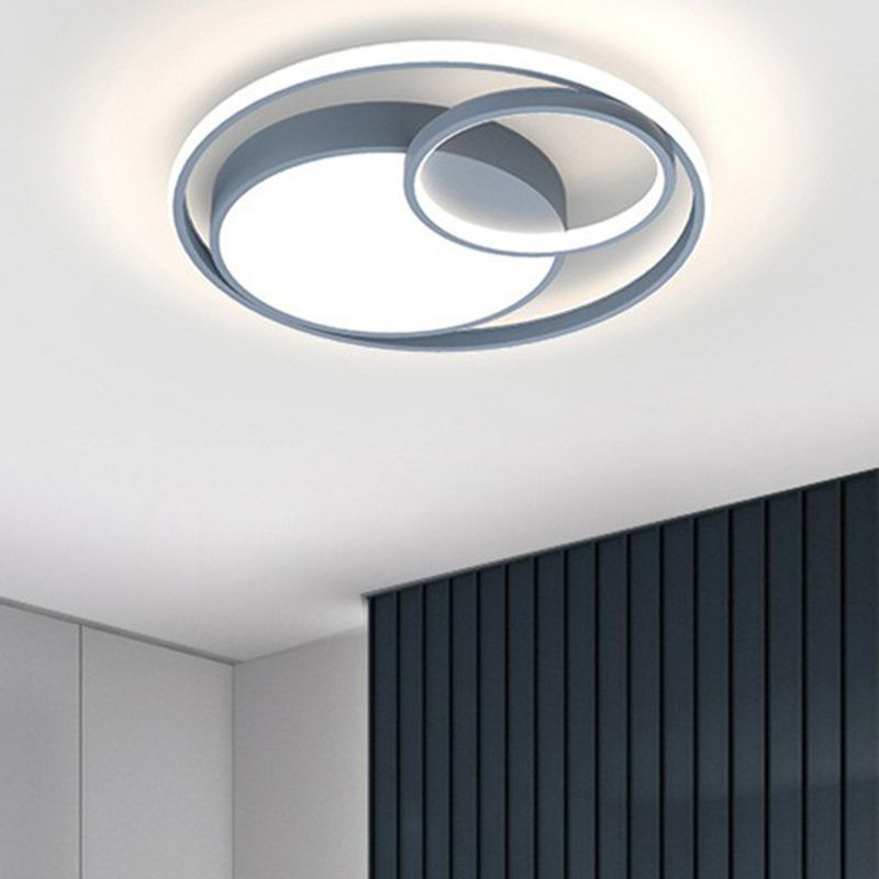 Round Bedroom LED Flush Mounted Light Acrylic Simplicity Flush Mount Ceiling Light