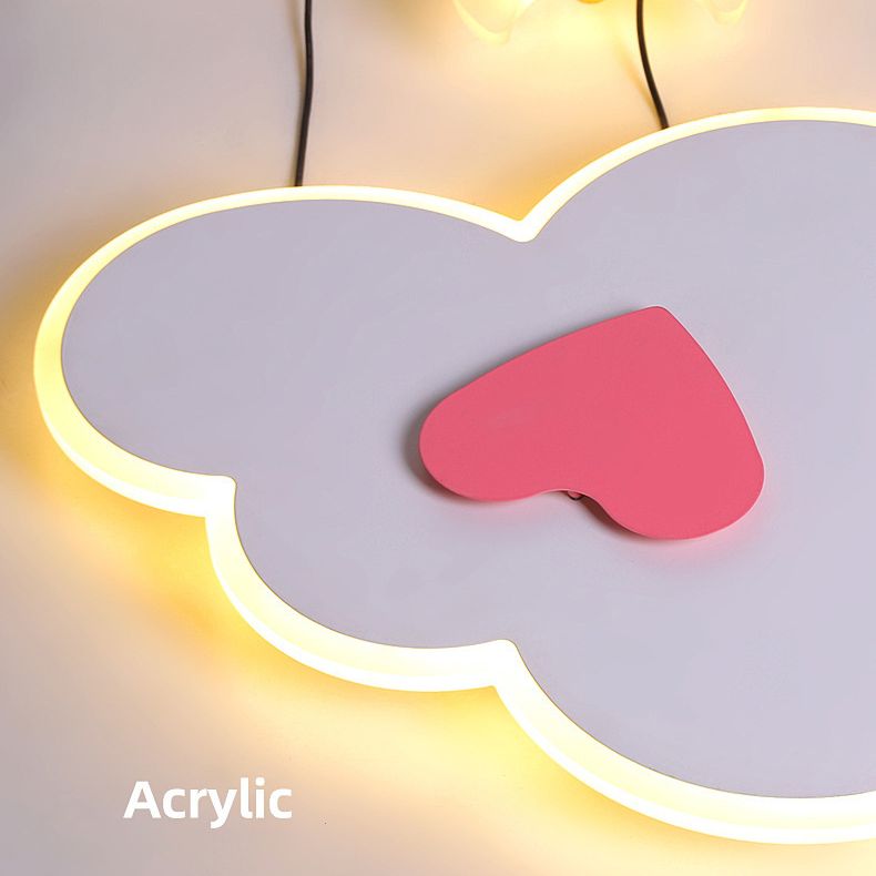 Novelty Cartoon Flush Mount LED Light Kids Style Metal Bedroom Ceiling Light Fixture