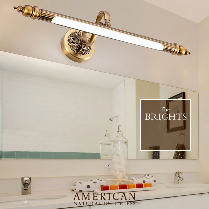 Bronze längliche Wandmontage mit modernem LED -LED -Acrylleuchten für Badezimmer