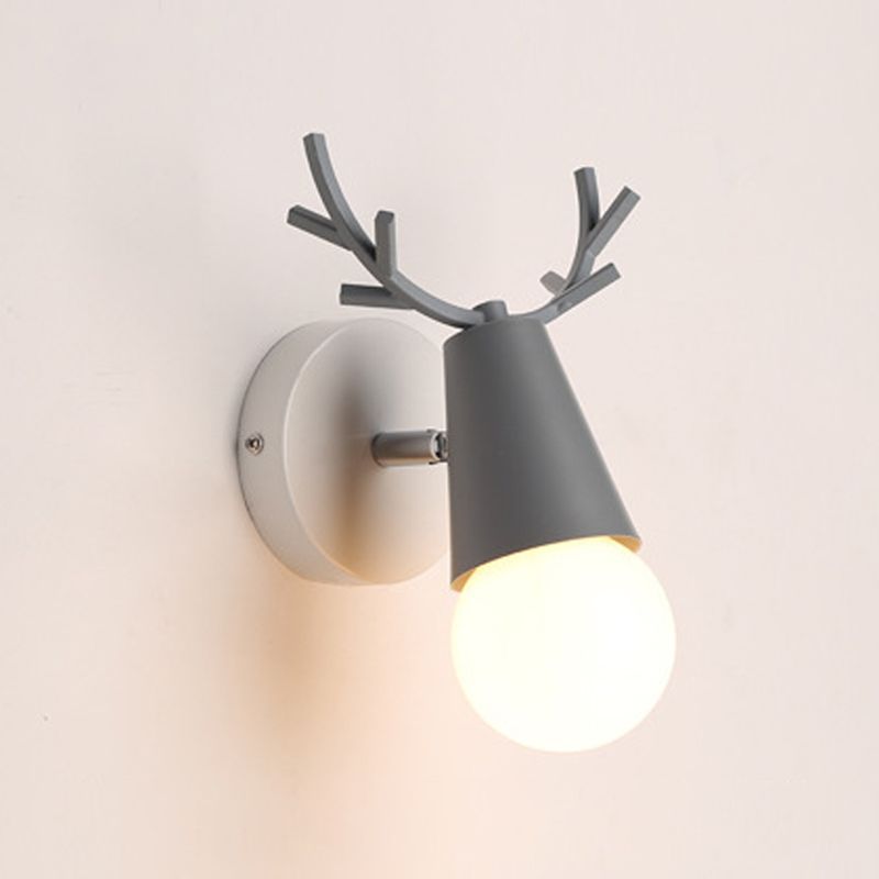 MODERNA MACHAROON ANDLED SHADE SCONTI SCONCE METALE 1 PONCES LIGHT per camera da letto