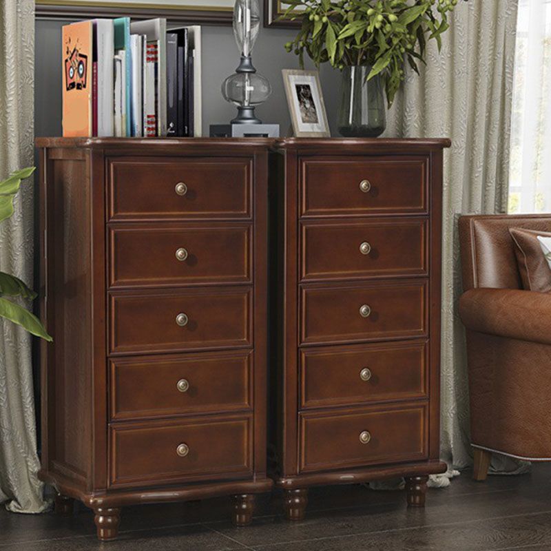 American Traditional Wood Lingerie Chest Bedroom Vertical Dresser without Mirror