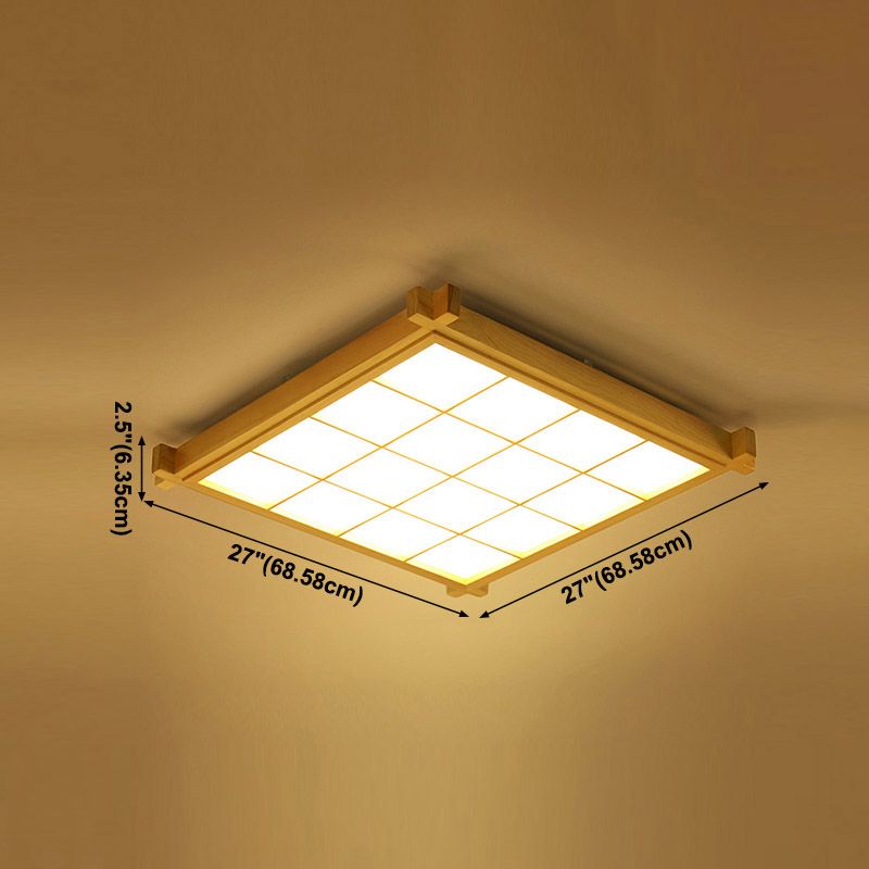 Houten inbouw plafondverlichtingsarmatuur Moderne LED-plafondlamp voor woonkamer